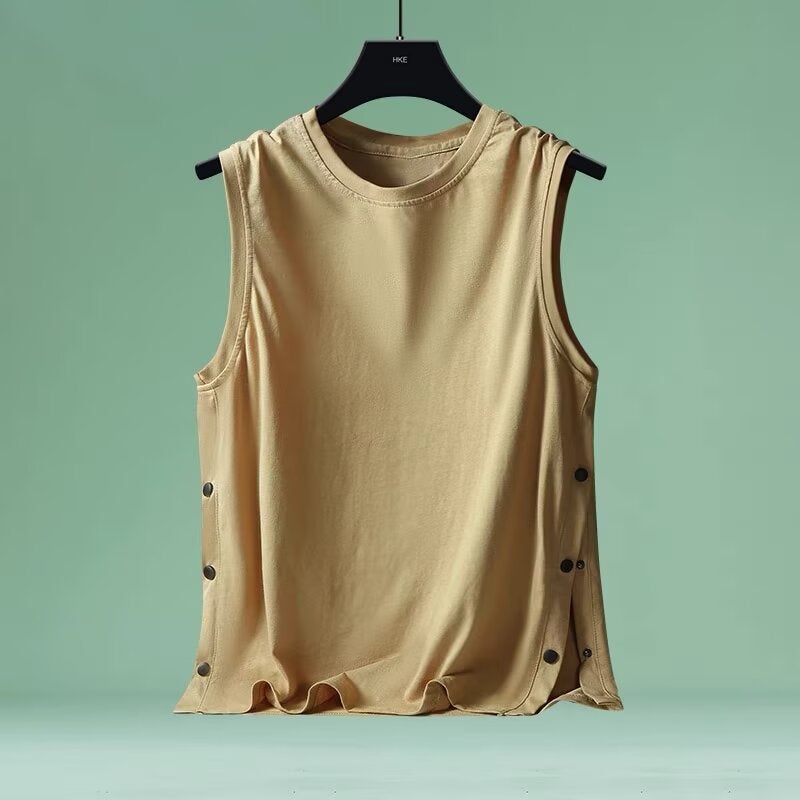 Sports Camisole Summer Sleeveless Shirt Round Neck Slim Fit Base Shirt - Image 5
